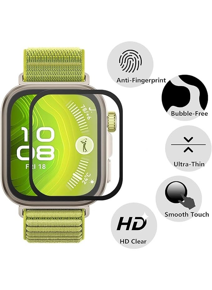 [3 Pack]PET Screen Protector For HUAWEI Watch Fit 4 Pro (2025), Anti-Scratch Ultra-thin Clear PMMA Curved Protective Film Cover Accessories For Huawei Fit 4Pro - Image 2