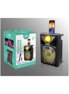 Macon BT-815 8 Inch TWS Wireless Speaker with 2 LED Lights and Wired Mic  - Image 1