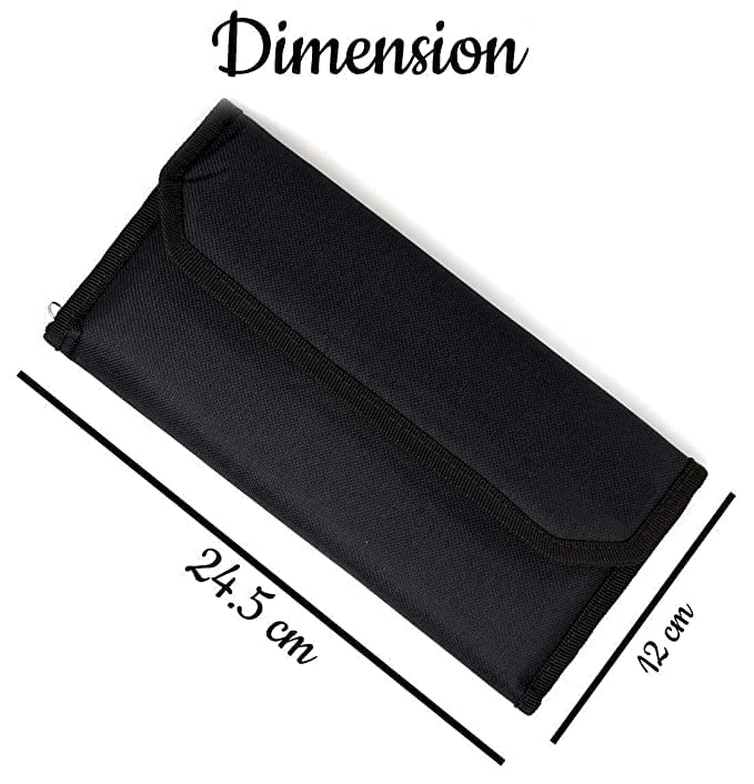 Campio Plastic Book Holder Travel Organizer, Card Holder, Vehicle Documents Holder With Multi Pocket Expanding Zip Pouch (Black) - Image 3