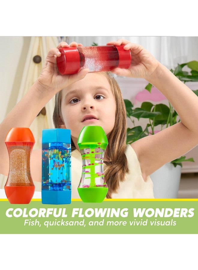 JOYIN 4-Pack Fidget Tubes For Kids, Sensory Tubes, Stress Relief Toy, Speech Therapy Materials, Calming Toys For Children With Autism, Calm Down Corner Supplies, Presents For Toddlers - Image 4