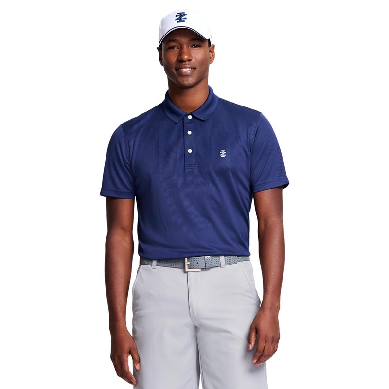 IZOD Men's Performance Golf Grid Polo, Peacoat, Large
