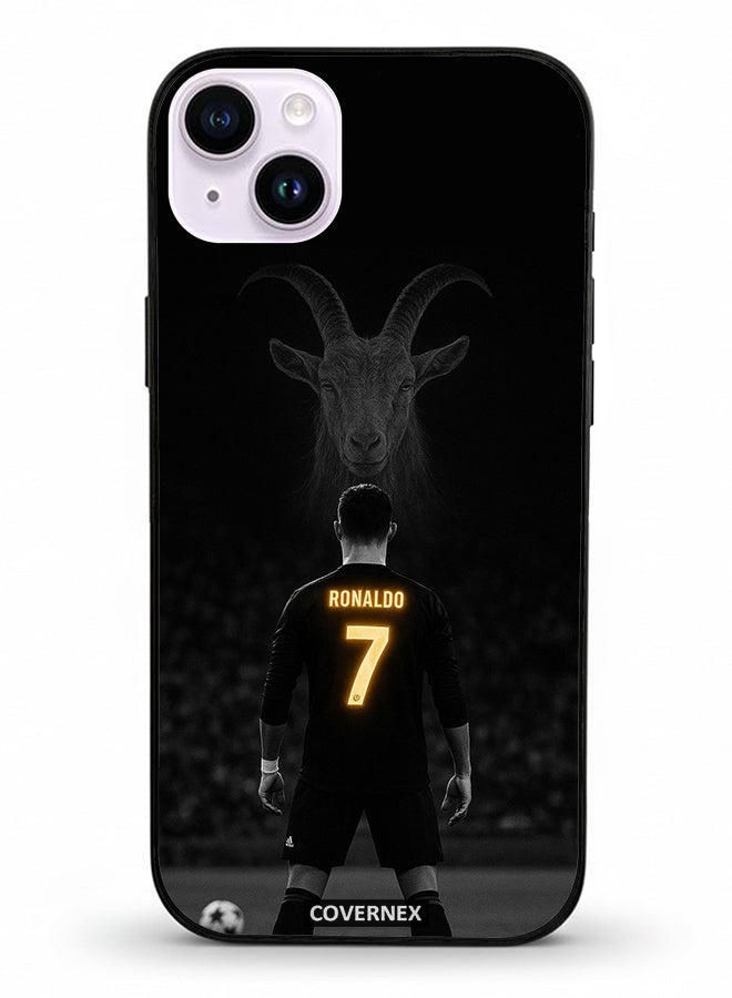Covernex Apple iPhone 14 Plus Protective Case Cover Printed Featuring The GOAT Tribute Cristiano Ronaldo - Image 2