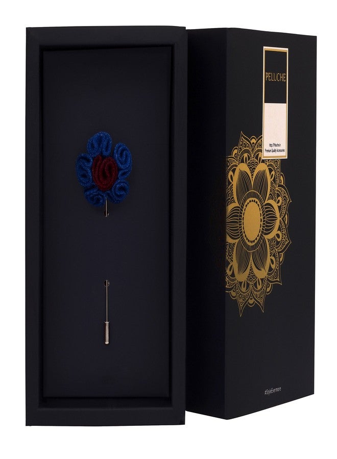 Peluche Florwer in Flower Blue Brooch for Men - Image 3