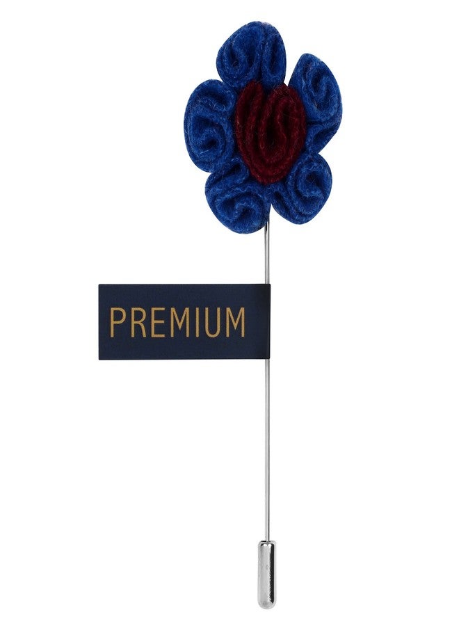 Peluche Florwer in Flower Blue Brooch for Men - Image 1