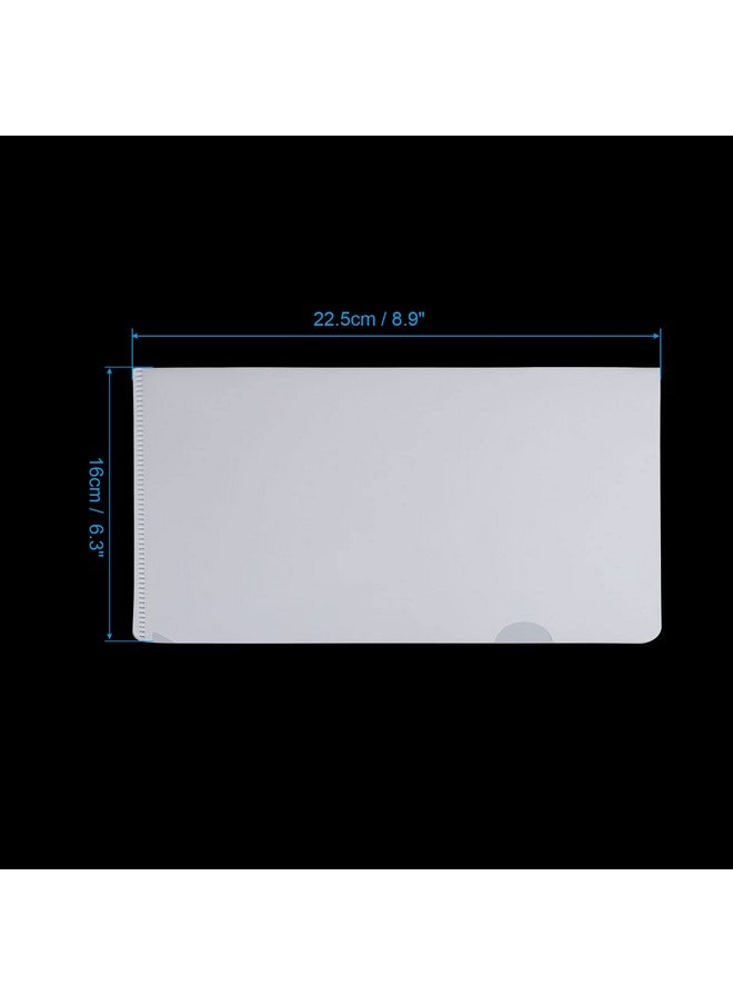 PATIKIL - L Type Folders 24 Pack A5 Plastic Clear Document Folder File Jacket Sleeves Project Pockets White - Image 1
