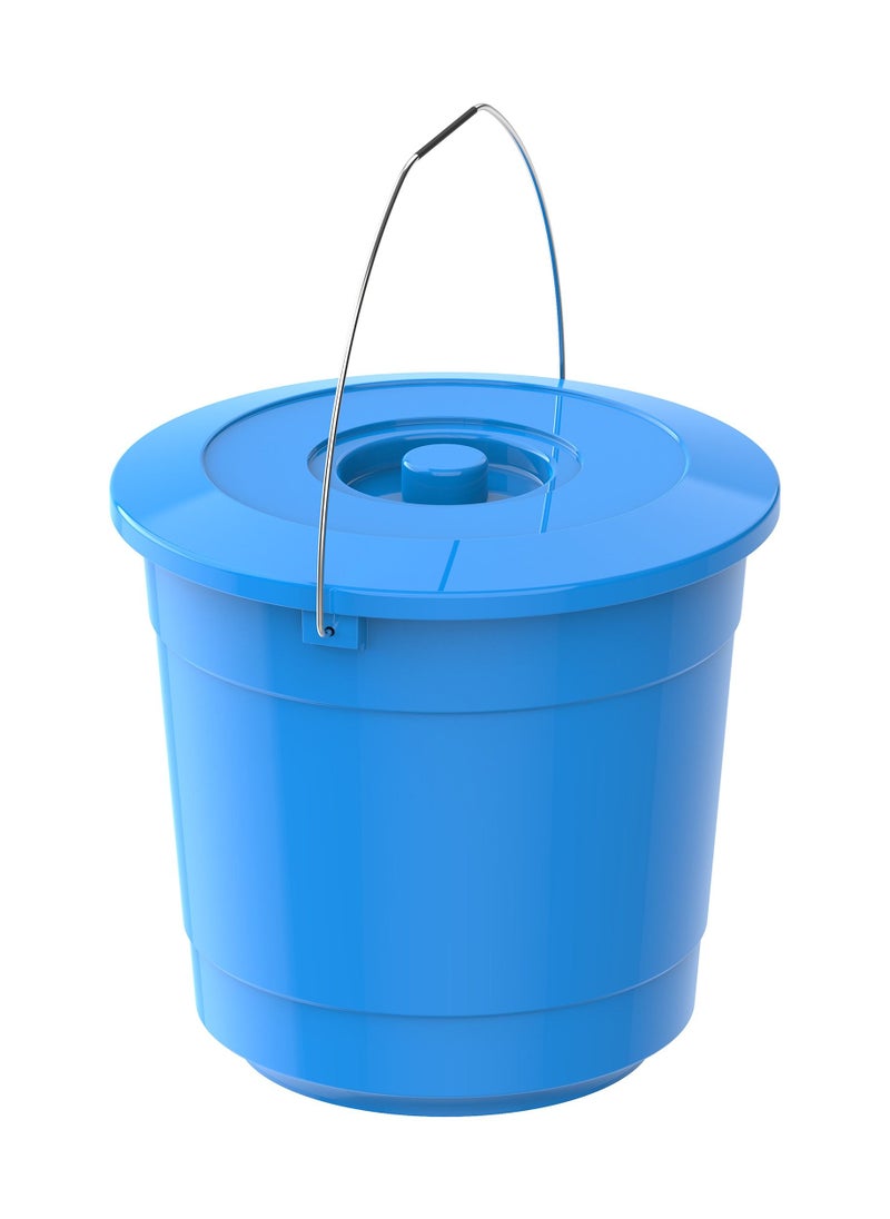 Cosmoplast 10L With Lid Bucket And Handle (Blue)  - Image 1