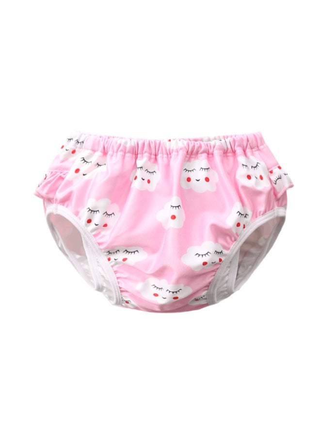 Children's Swimming Trunks Girls' Baby Waterproof Leak-proof Swimsuit Baby's Cute Lace Girls' Swimming Trunks
