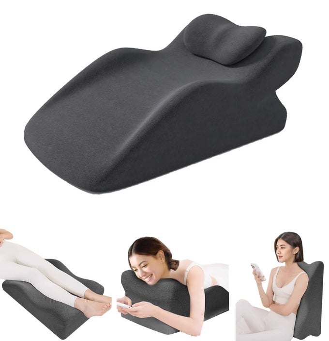 WEDGE PILLOW FOR BED ADULT, BED PILLOW REST FOR BED SITTING UP, ADULT MEMORY FOAM PILLOW FOR BACK SUPPORT READING, ACID REFLUX, SNORING, FOR SLEEPING ELEVATING LEGS
