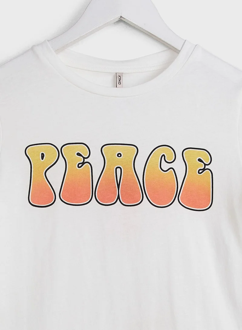 ONLY Kids Peace Printed T-Shirt