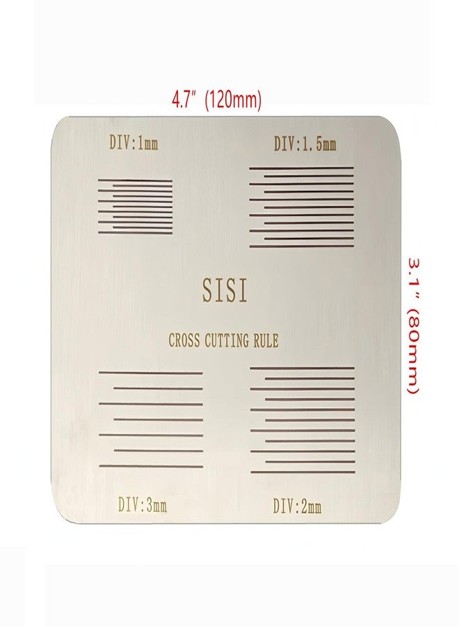 GLTL Cross Cutting Rule cross cut guide Adhesion Tester cross-cut Cutting (4-in-1,boxed) - Image 3