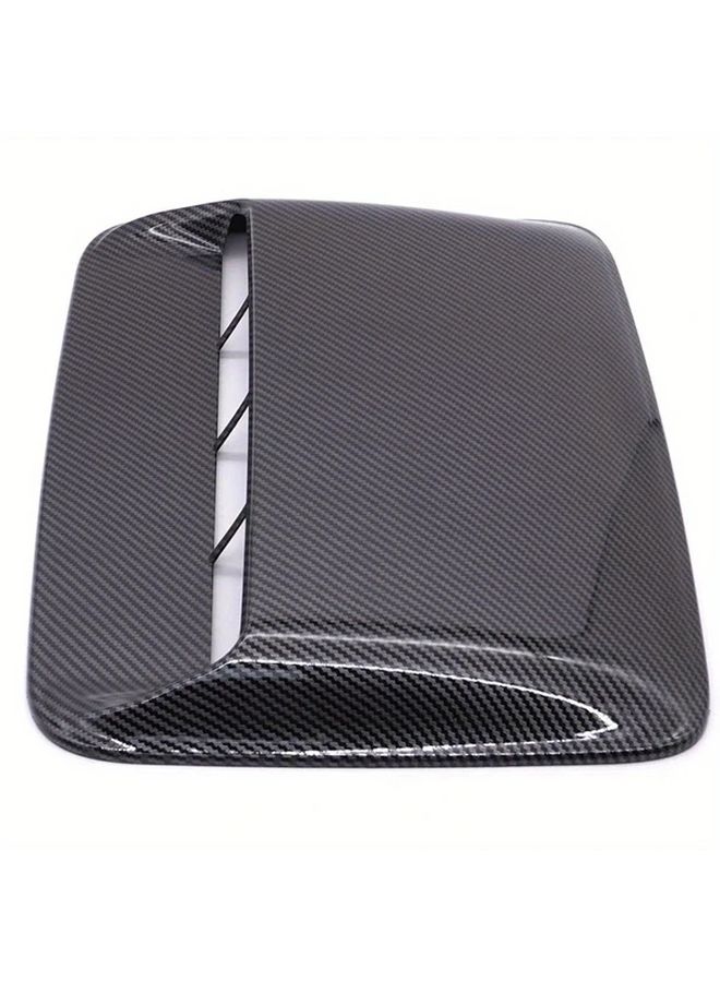 Carbon Fiber Hood Scoop Cover Universal Fit Turbo Air Flow Vent Front Position High Performance - Image 5