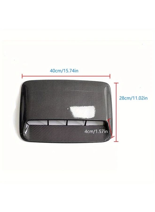 Carbon Fiber Hood Scoop Cover Universal Fit Turbo Air Flow Vent Front Position High Performance - Image 4