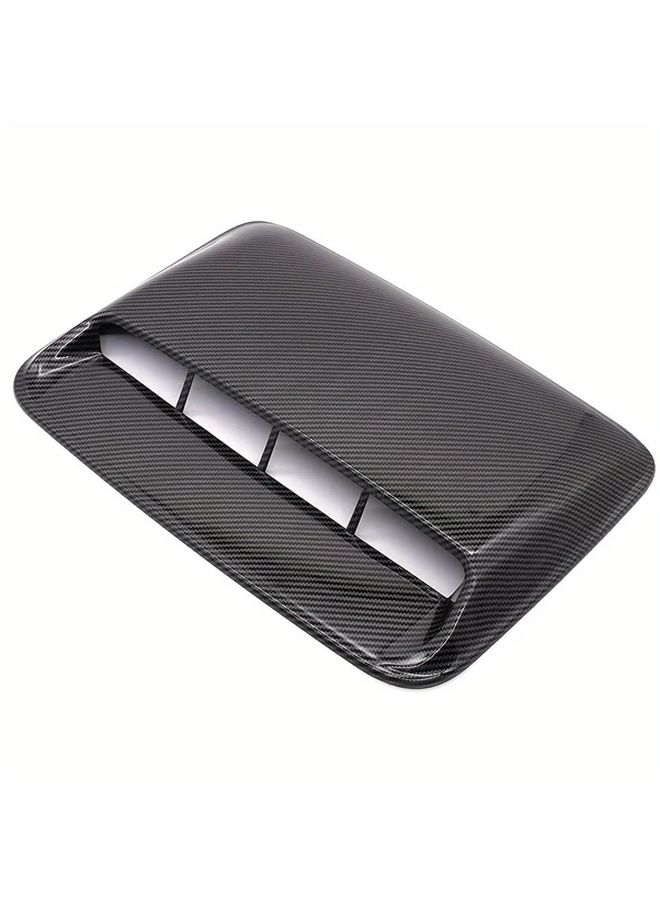 Carbon Fiber Hood Scoop Cover Universal Fit Turbo Air Flow Vent Front Position High Performance - Image 2