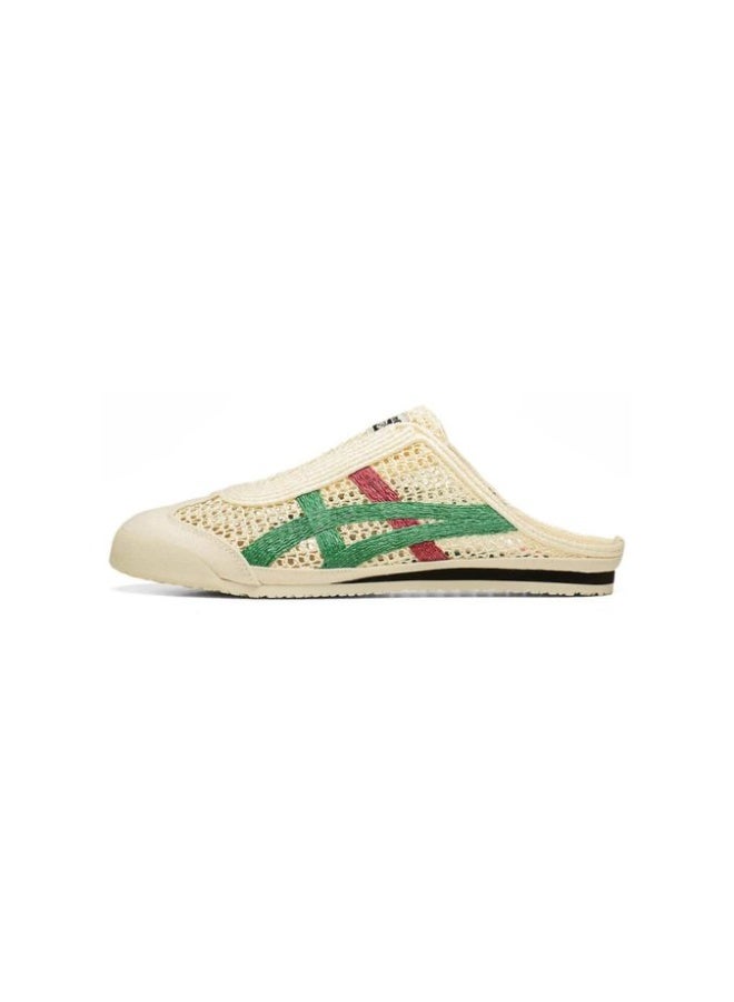 Onitsuka Tiger MEXICO 66 SABOT Summer Casual Slide Sandals - Beige/Green/Red - Image 4