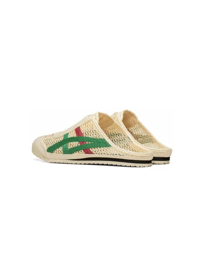 Onitsuka Tiger MEXICO 66 SABOT Summer Casual Slide Sandals - Beige/Green/Red - Image 2