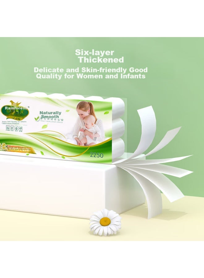 Yusen Coreless Toilet Paper, Natural Softness, 6-ply, 125g*18 Rolls, 2 Packs, 36 Rolls, 9 Jin, Bathroom Tissue, Hand Towels For Home Use - Image 2
