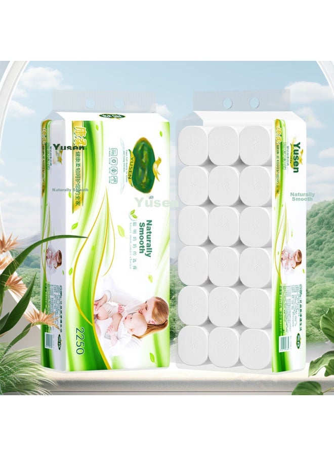 Yusen Coreless Toilet Paper, Natural Softness, 6-ply, 125g*18 Rolls, 2 Packs, 36 Rolls, 9 Jin, Bathroom Tissue, Hand Towels For Home Use - Image 4