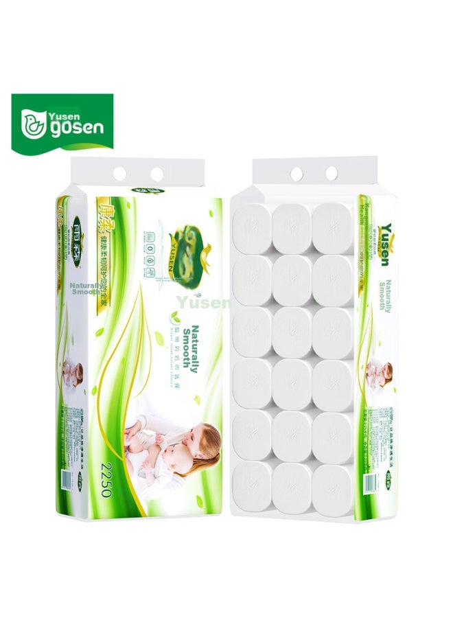 Yusen Coreless Toilet Paper, Natural Softness, 6-ply, 125g*18 Rolls, 2 Packs, 36 Rolls, 9 Jin, Bathroom Tissue, Hand Towels For Home Use - Image 3