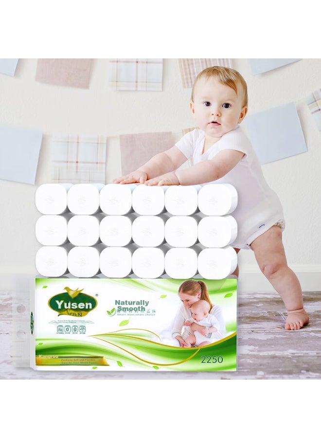 Yusen Coreless Toilet Paper, Natural Softness, 6-ply, 125g*18 Rolls, 2 Packs, 36 Rolls, 9 Jin, Bathroom Tissue, Hand Towels For Home Use - Image 5