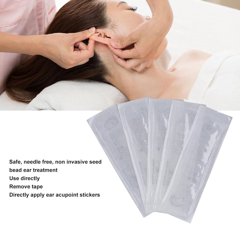 klarako 100pcs Auriculotherapy Seeds Acupressure Ear Sticker Patch for Painless and Safe Ear Treatment Promotes Blood Flow with Sticky Beads - Image 5