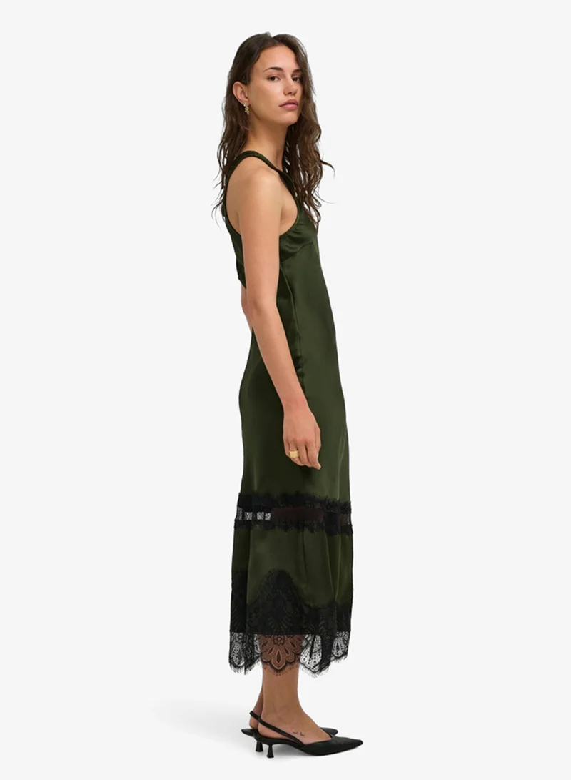 اونلي Onlindona Lace Detailed Satin Dress
