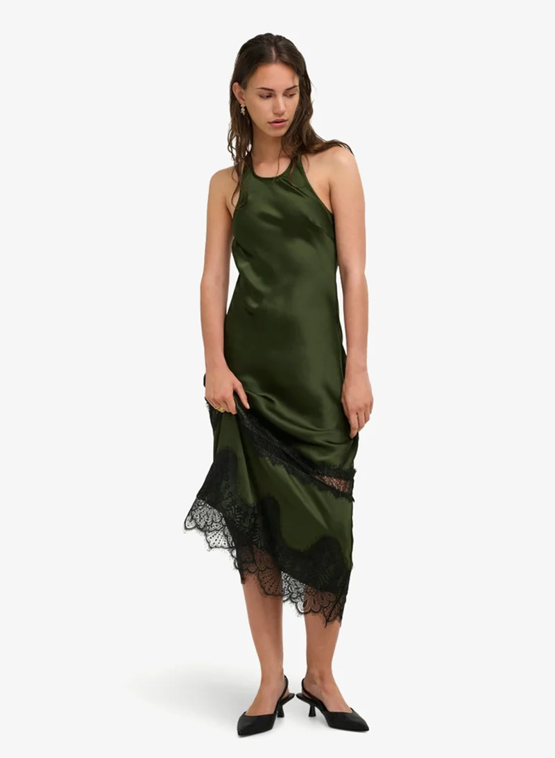 اونلي Onlindona Lace Detailed Satin Dress