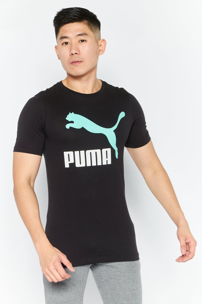PUMA Men Sport Fit Round Neck Short Sleeve Outdoor T Shirt, Black - Image 1