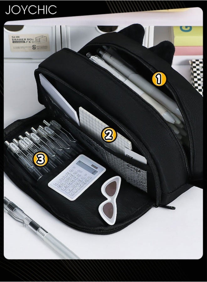 Joychic New Style Portable Lovely Embroidered Claw Pencil Pouch with Large Capacity Stationery Storage Bag for School - Image 3