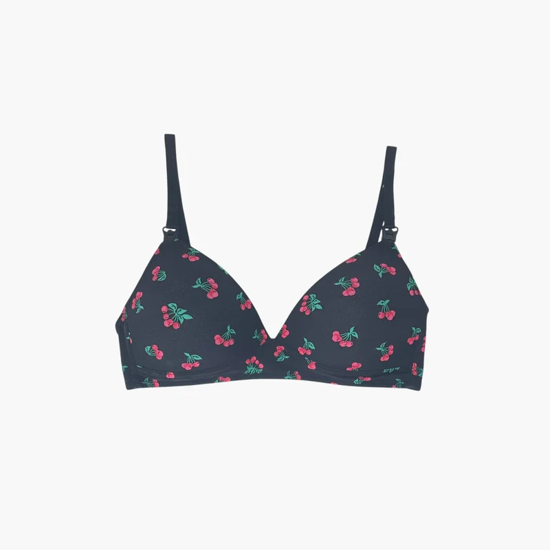 Aadaraya Aadaraya Printed Balconette Bra with Adjustable Straps