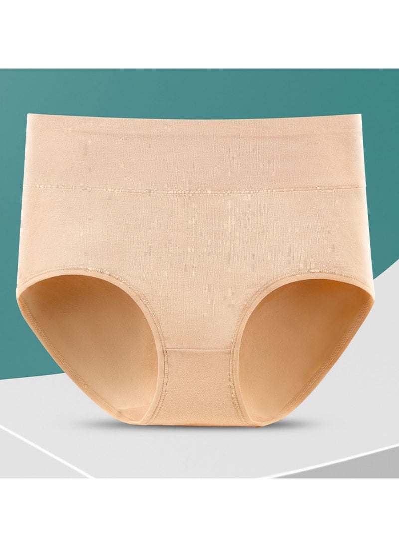 Pack of 3 Women's Cotton High Waist Full Coverage Hipster Panty, Free size Black/Beige/Grey  - Image 5