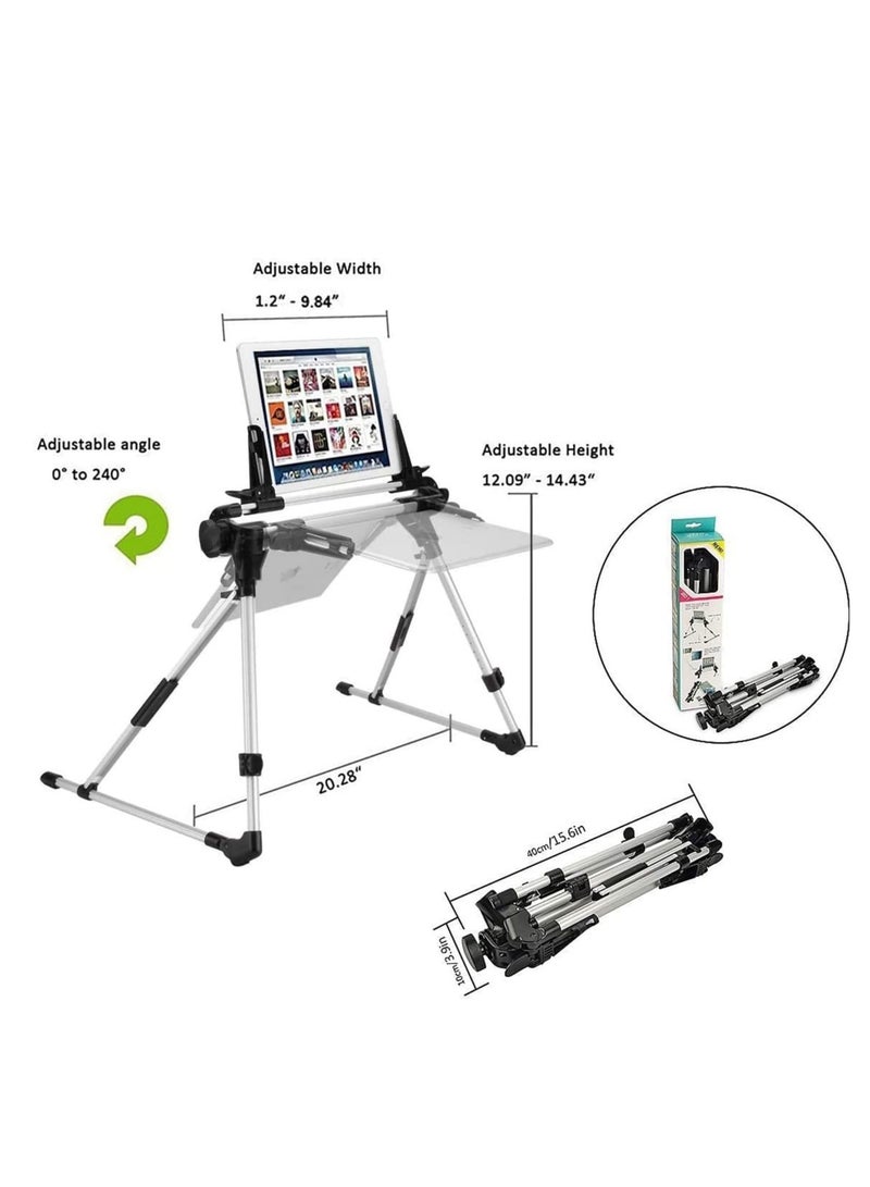 Holder for Bed Sofa Desk , Foldable Tablet Stand Holder Fit for iPad iPhone Cellphone Tablet Kindle, Aluminum - Image 2