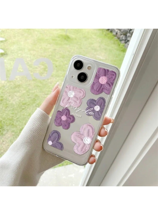 ShebSheb Designed for iPhone 15 Case ,Clear Flower Soft & Flexible Shockproof Floral Women Phone Cover - Image 1