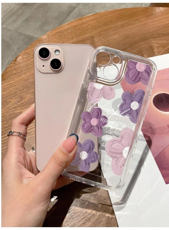 ShebSheb Designed for iPhone 15 Case ,Clear Flower Soft & Flexible Shockproof Floral Women Phone Cover - Image 5