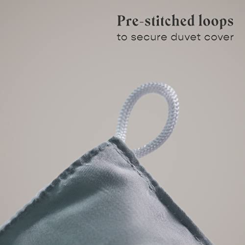 SleepyCat Luxurious All Season Reversible Comforter - Hotel Like Feel with Down Alternative Lightweight Microfiber Fill, Single Size 90X60 Inches (200 GSM, Rhino Grey & Coconut White), 200 tc - Image 5