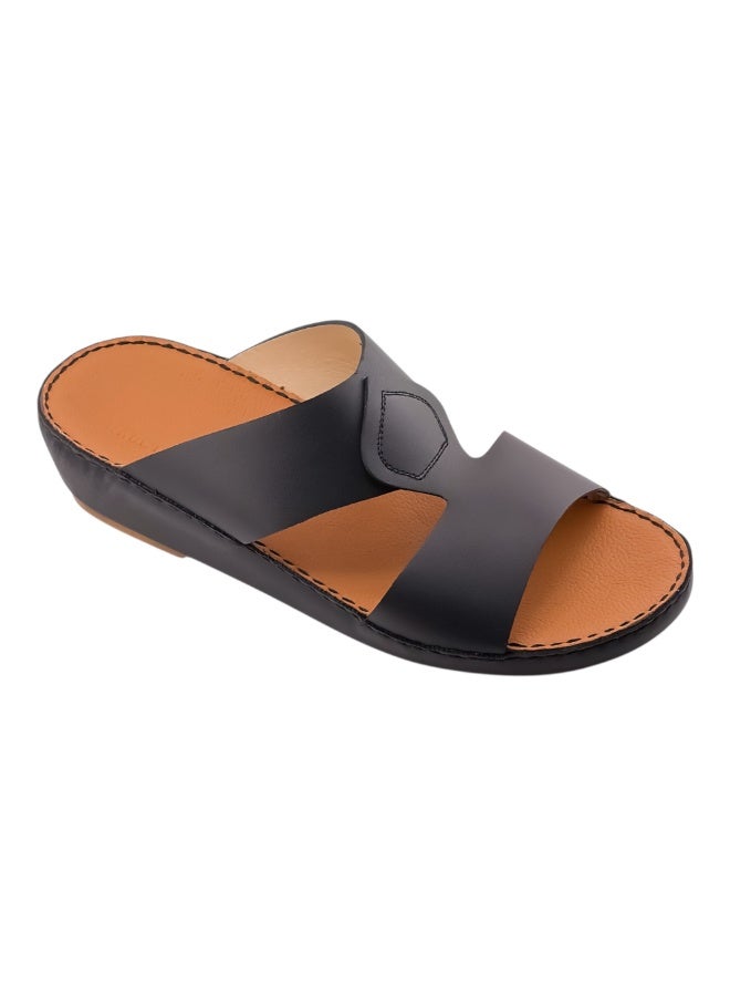 AET A E T Handmade Arabic Sandals For Men | Outdoor Mens Slippers | Everyday Flip Flops Open Toe | Arabic Full Genuine Softy Leather | New Design | Tan Footbed | Comfortable & LightWeight - Image 1