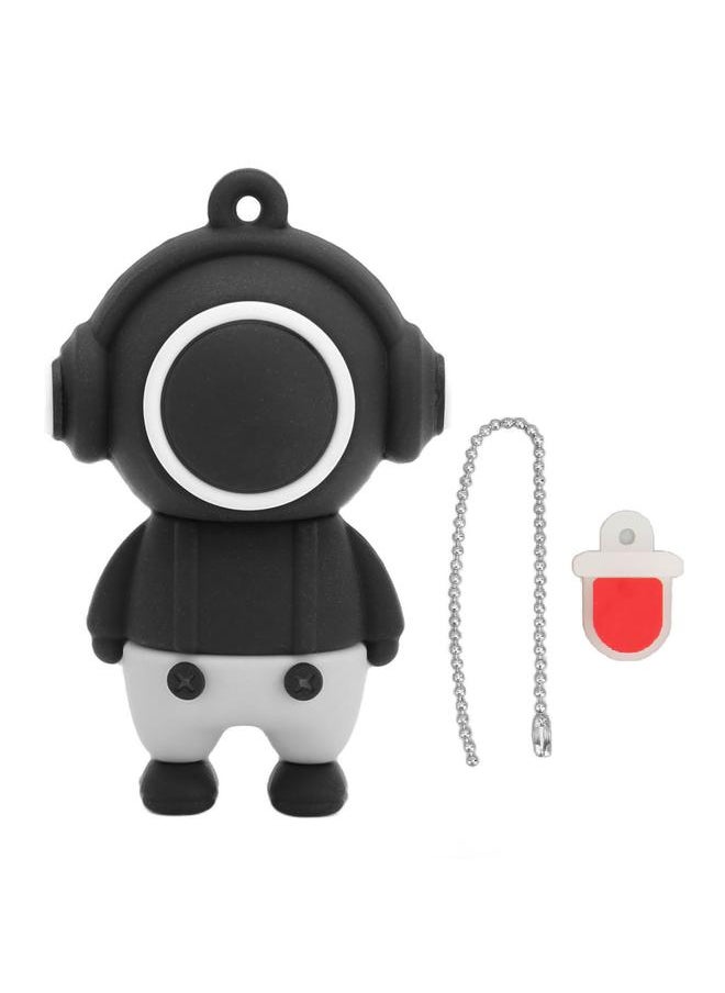 Thoraya PVC Music Man Cartoon USB Flash Drive Car High Speed USB Flash Drive Black 64G  - Image 1