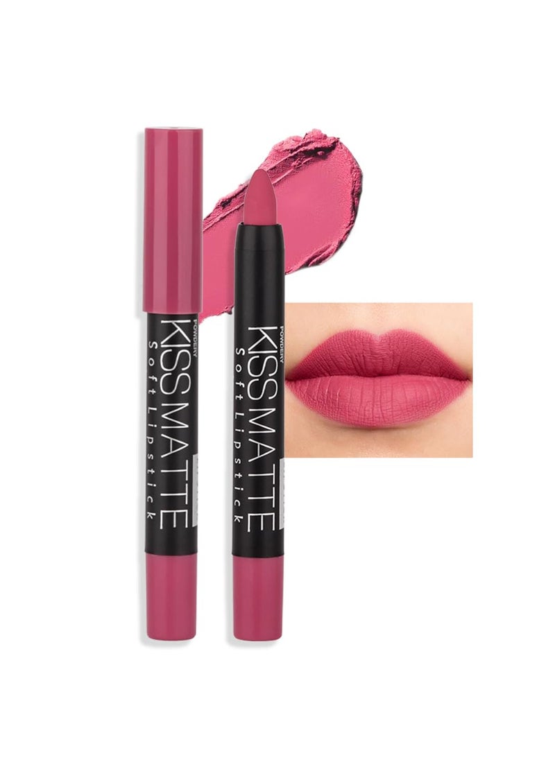 BINGBRUSH BINGBRUSH Smooth Longwear Lipstick Pack Set, Matte Color Stick Ultimate Lip Crayon for Makeup Collection - Waterproof Velvet Lipgloss Lip Stain (16#) 