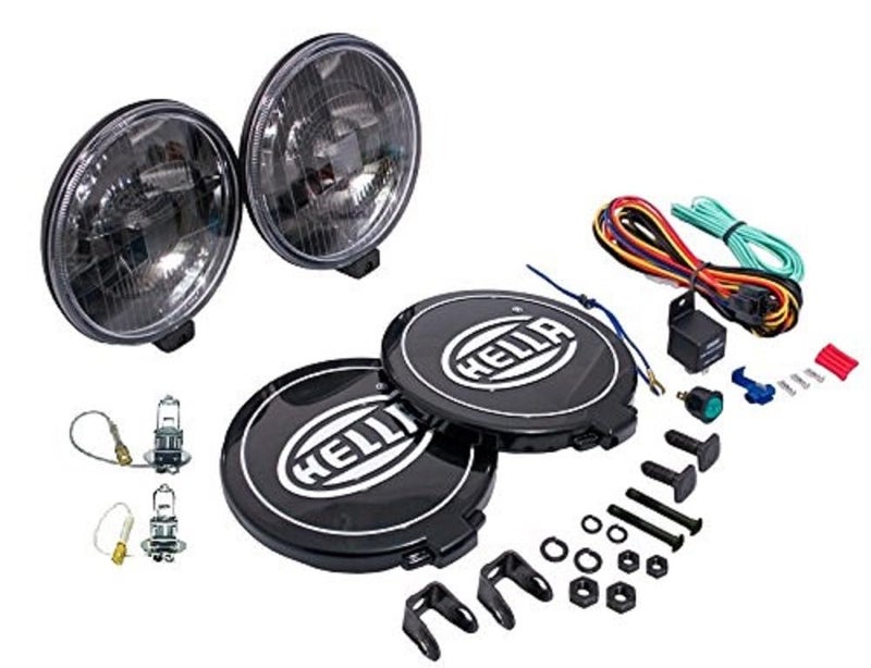 Hella Black Magic 500 Halogen Series Driving Lamp Kit  Performance High Beam OffRoad Light for Pickup Trucks SUV 4x4 Jeep Tractors  005750991