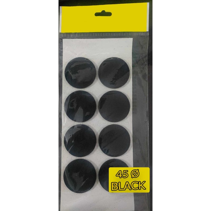 8 Pieces Self Adhesive Round Felt Floor Protector for Rocking Chairs, Black, 45mm Diameter, Cuttable Felt Chair Pads, for Furniture Feet and Chair Legs, Furniture Felt Pads for Floors - Image 1