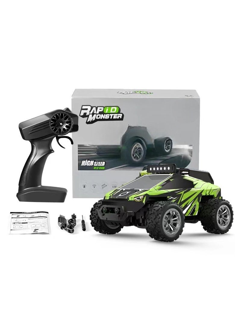 Generic - RC Car , Remote Controlled Car from 3 4 5 6 7 8 9 Years, High Speed 20 km/h, RC Off-Road Truck RC Crawler with 2.4 GHz, 2 Batteries, RC vehicle , only green color available - Image 1