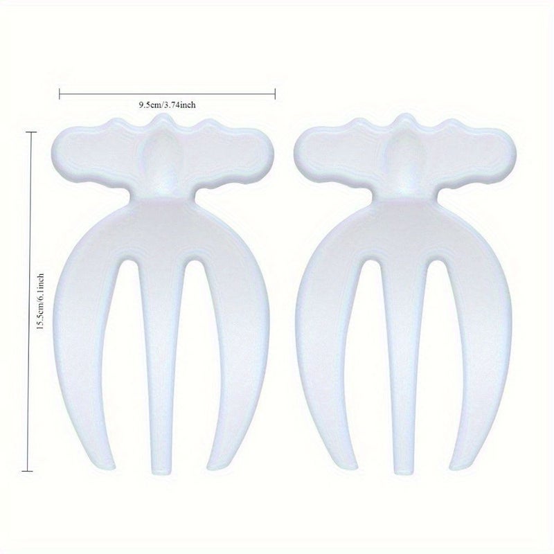 2pcs White Kitchen Fruit And Vegetable Mixing Fork Salad Tool - Image 4