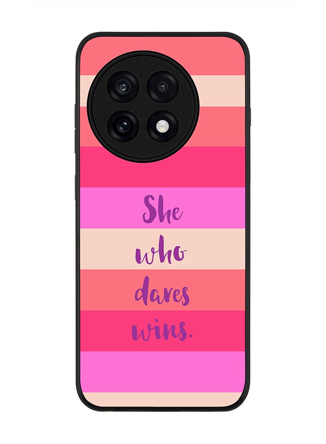 Stylizedd For OnePlus 13R / Ace 5 Pro Case,Slim fit Camera Protection, Shockproof Thin Phone cover  - She who dares wins