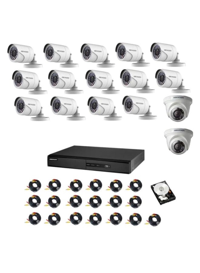 هيكفيجن Hikvision 16-channel Dvr Home Surveillance Camera Kit 500GB