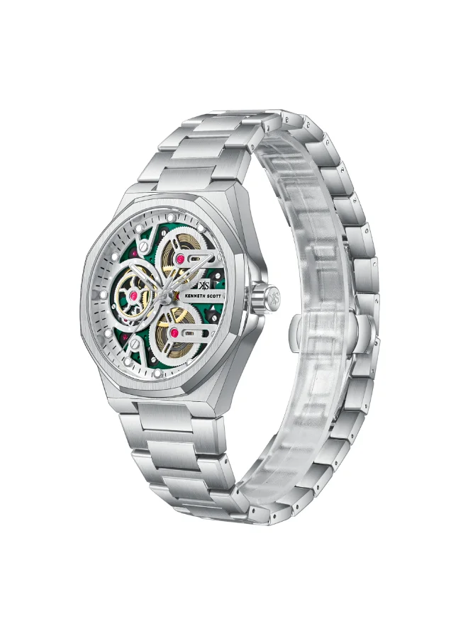 Kenneth Scott Men's Stainless steel Miyota 3H Watch K26012-SBSH - 43 mm