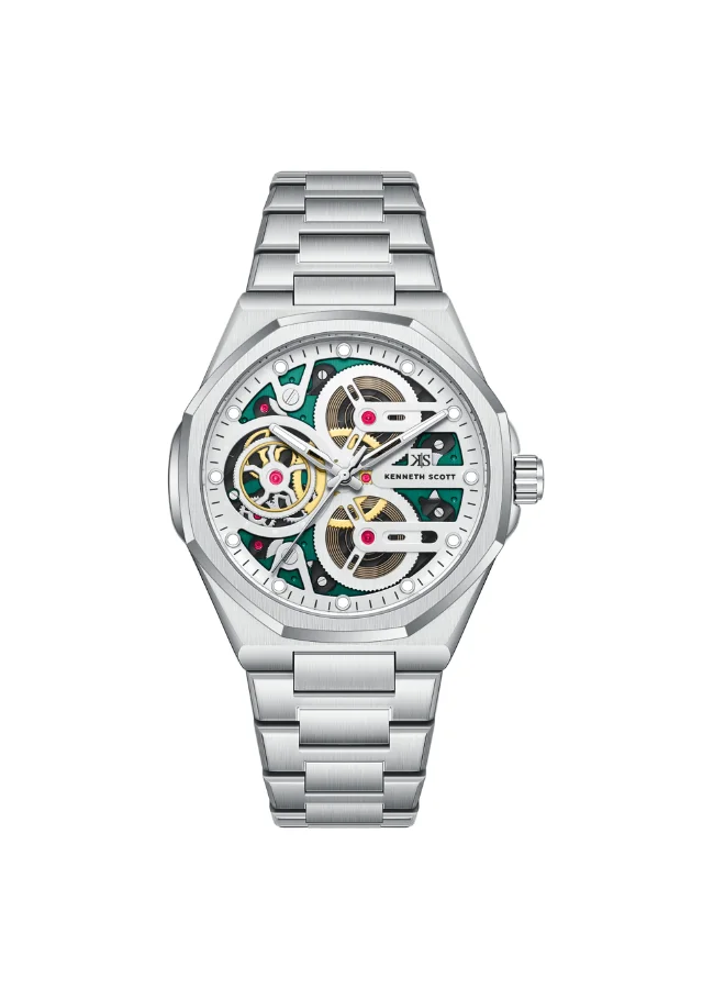 Kenneth Scott Men's Stainless steel Miyota 3H Watch K26012-SBSH - 43 mm