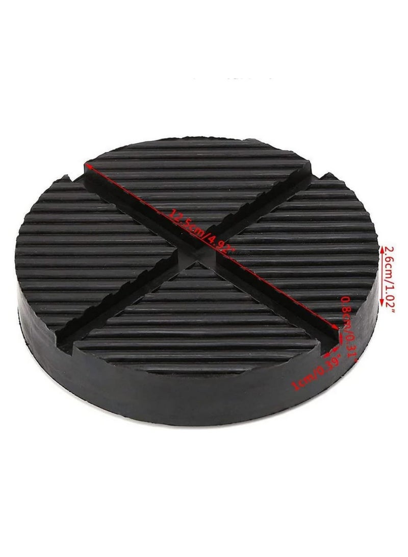 5pcs Floor Slotted Car Jack Pad Frame Protector Guard Adapter Jacking Disk Pad Tool for Pinch Weld Side Lifting Disk 12.5cm Heavy Duty Non Slip Vehicle Lift Support Pad with Rubber Construction - Image 3