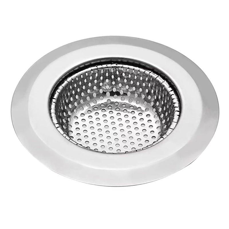 sulfar Stainless Steel Kitchen Sink Strainer Heavy-Duty Sink Jali Basin Drain Basket Filter (Chrome), 15 Cm - Image 1
