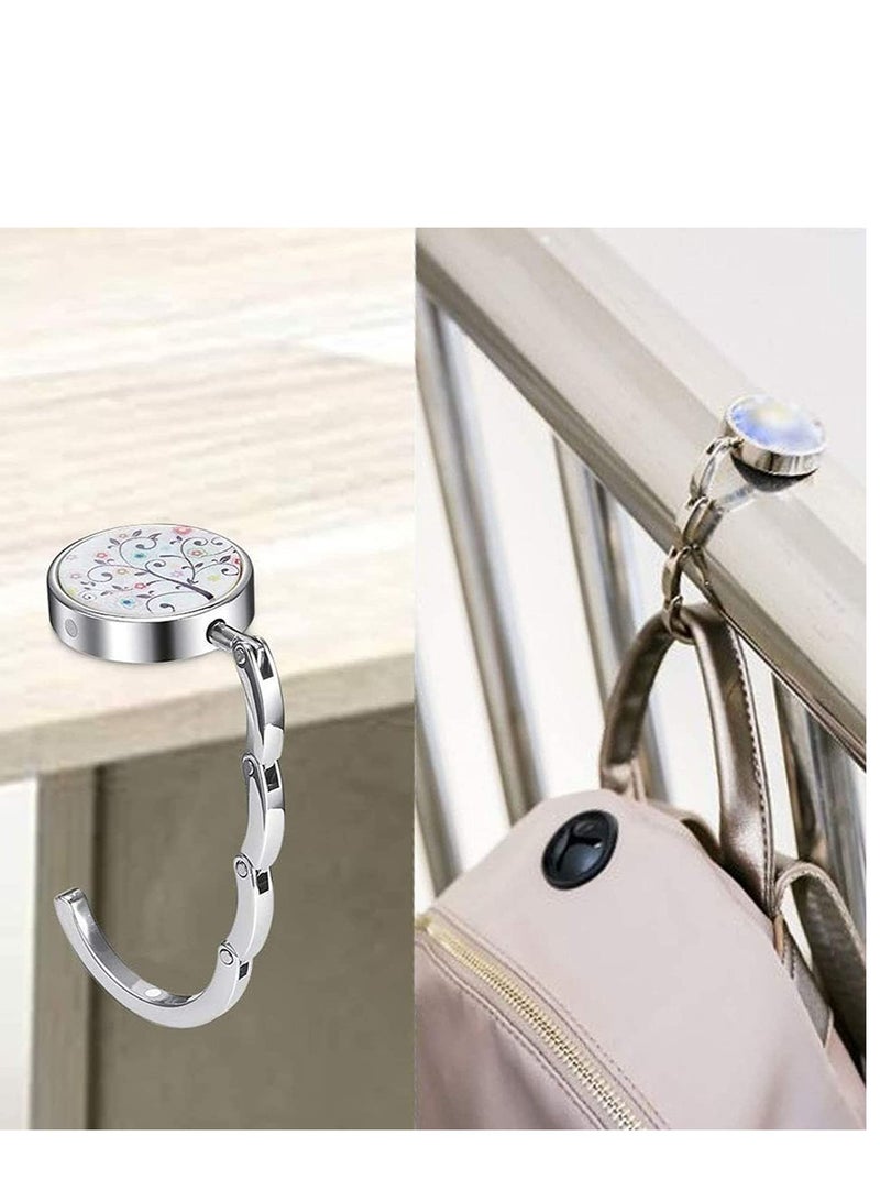 KASTWAVE Purse Hooks, Foldable Handbag Hook, Women Bag Purse Hook Handbag Hanger for Table Handbag Storage, Mixed Set 4Pack  - Image 2