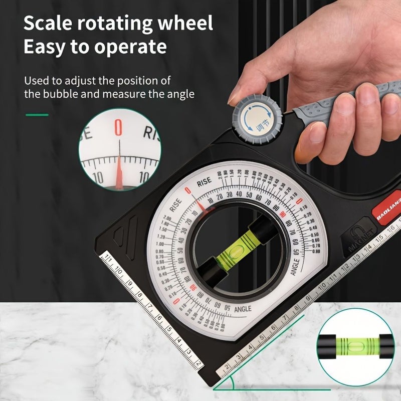 Black High Precision Magnetic Inclinometer Level for Woodworking Construction Engineering - Image 1
