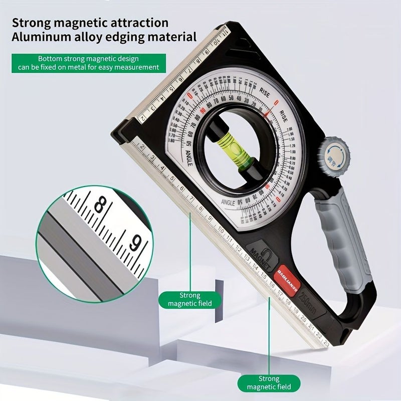 Black High Precision Magnetic Inclinometer Level for Woodworking Construction Engineering - Image 3